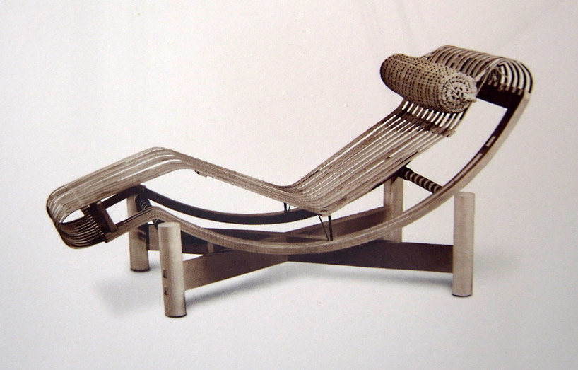 Charlotte’un B306 uzanma koltuğunu bambu malzemesiyle yaptığı modeli, 1940.