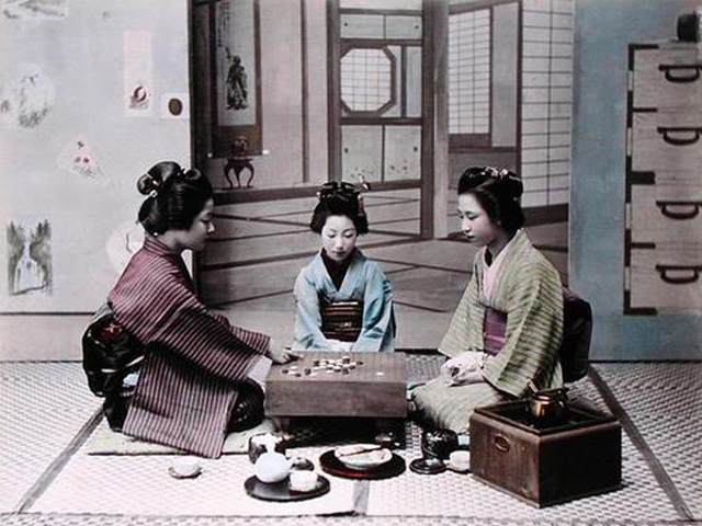 Ретро японских мам. Ретро Япония. Азартные игры в Японии 17 века. Япония квест.